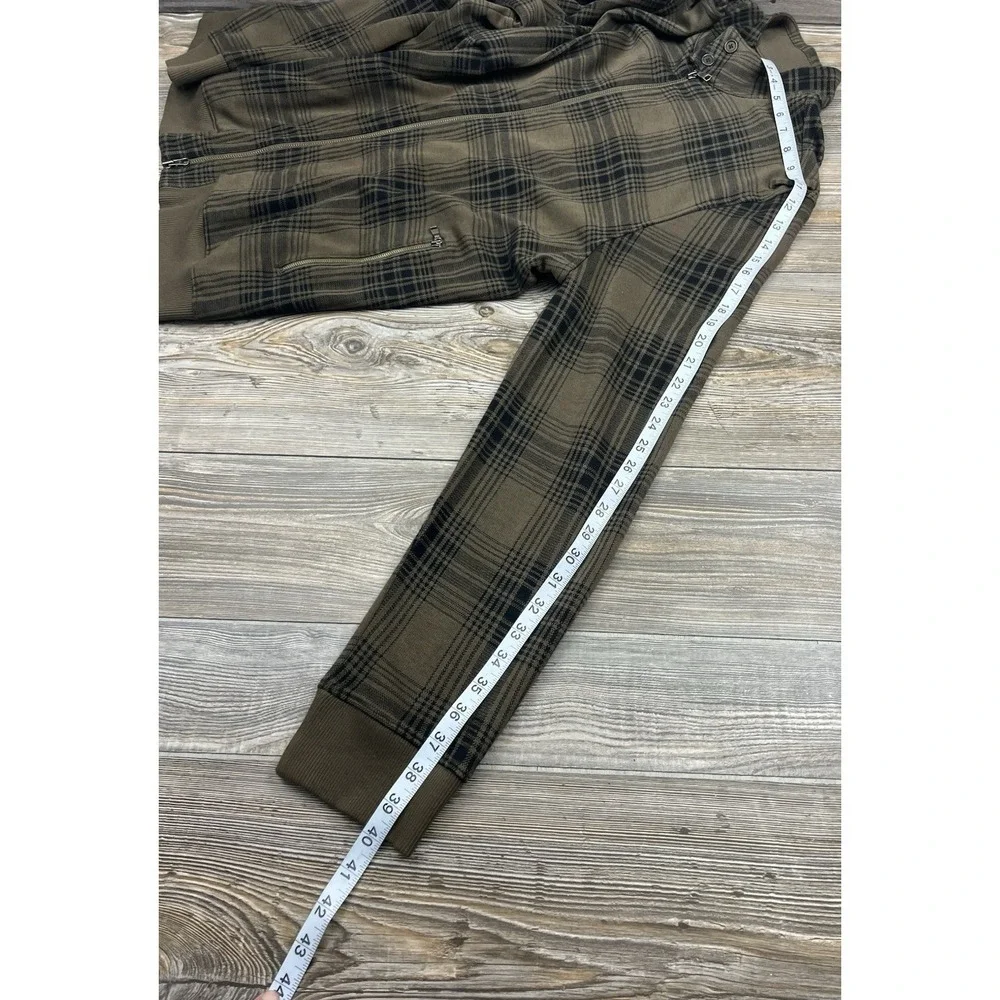 Banana Republic Heritage 100% Cotton Mens XL Full Zip Sweater Jacket Green Plaid